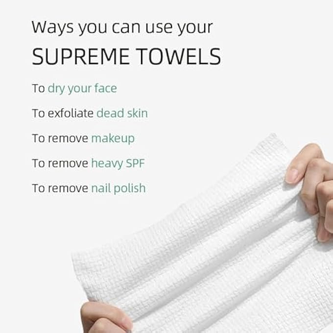 NALACAL DISPOSABLE FACE TOWELS, COTTON BEAUTY CLEANSING TOWELS, COTTON PADS FACE TOWEL FOR MAKEUP AND CLEAN SKIN, SOFT AND THICK DRY WIPES 50 SHEETS/BOX - Image 2